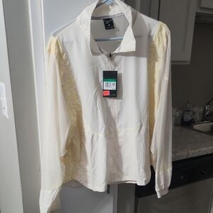 Nike Cream and Yellow Windbreaker